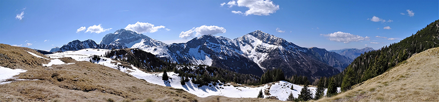 Dal Sentiero dei Roccoli vista in Corno Branchino, Ciorna Piana-Arera, Vetro-Vindiolo, Il Pizzo di Roncobello